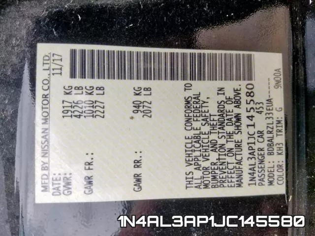 1N4AL3AP1JC145580 фото 2