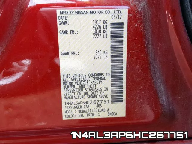 1N4AL3AP6HC267751 фото 2