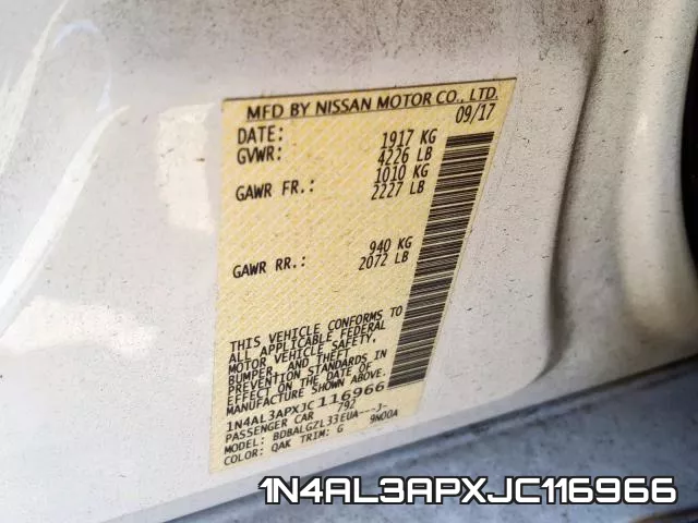 1N4AL3APXJC116966 фото 2