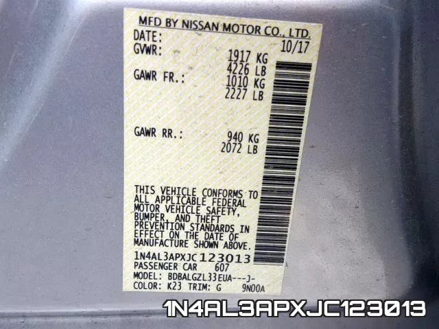 1N4AL3APXJC123013 фото 2