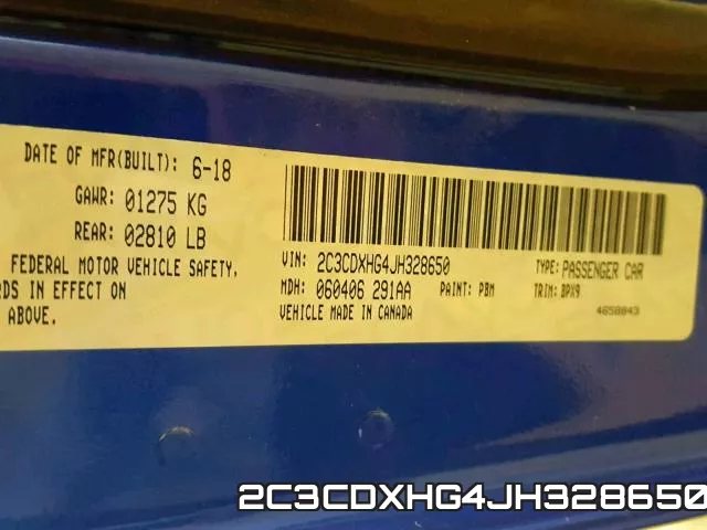 2C3CDXHG4JH328650 фото 2