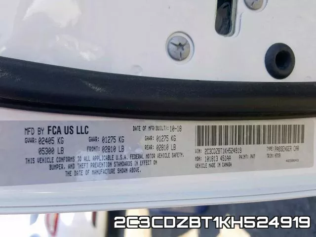 2C3CDZBT1KH524919 фото 2