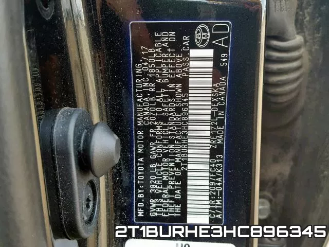 2T1BURHE3HC896345 фото 2
