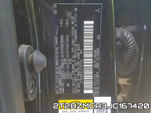 2T2BZMCA3JC167420 фото 2