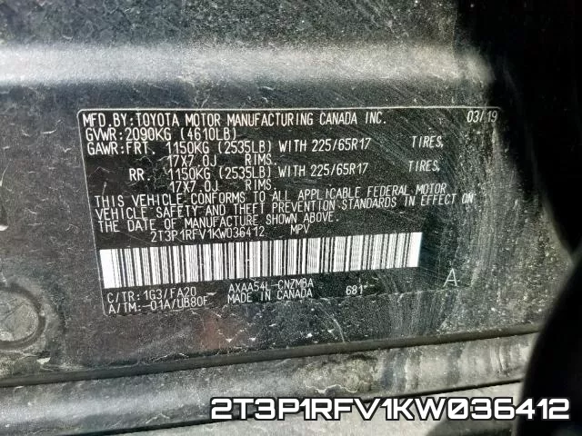 2T3P1RFV1KW036412 фото 2