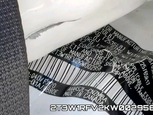 2T3W1RFV2KW002958 фото 2