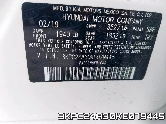 3KPC24A30KE079445 фото 2