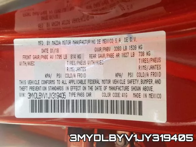 3MYDLBYV1JY319405 фото 2