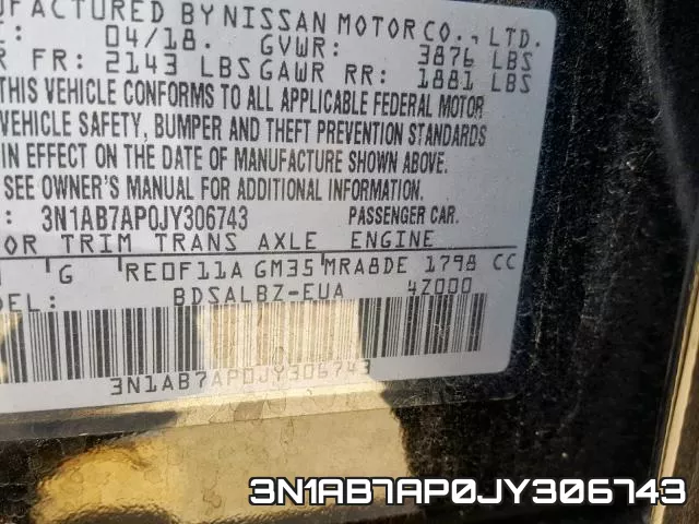 3N1AB7AP0JY306743 фото 2