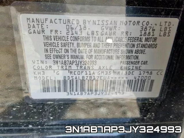 3N1AB7AP3JY324993 фото 2