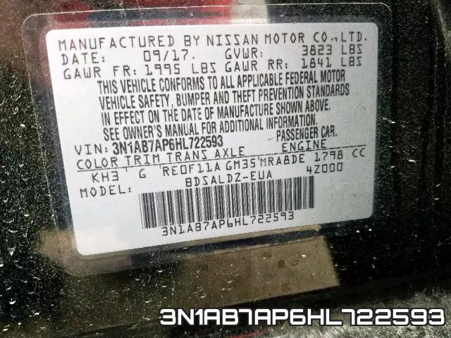 3N1AB7AP6HL722593 фото 2