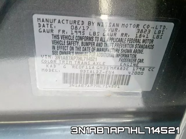 3N1AB7AP7HL714521 фото 2