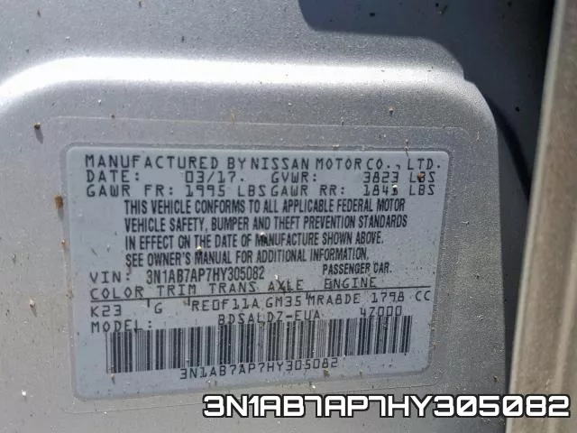 3N1AB7AP7HY305082 фото 2