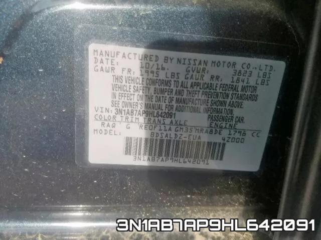 3N1AB7AP9HL642091 фото 2
