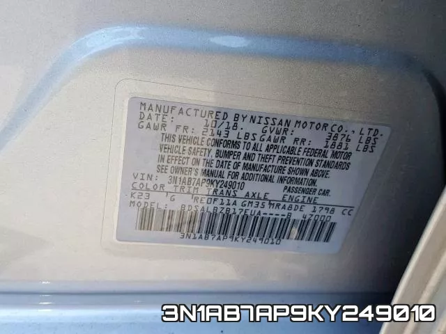 3N1AB7AP9KY249010 фото 2