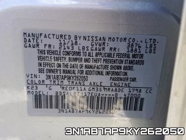 3N1AB7AP9KY262050 фото 2