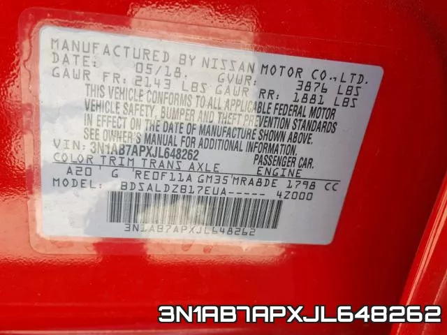 3N1AB7APXJL648262 фото 2