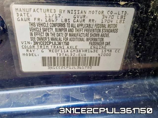 3N1CE2CP1JL361750 фото 2