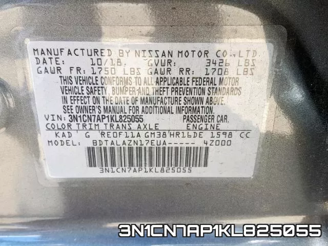 3N1CN7AP1KL825055 фото 2