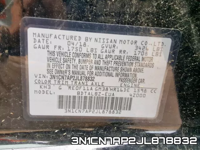 3N1CN7AP2JL878832 фото 2