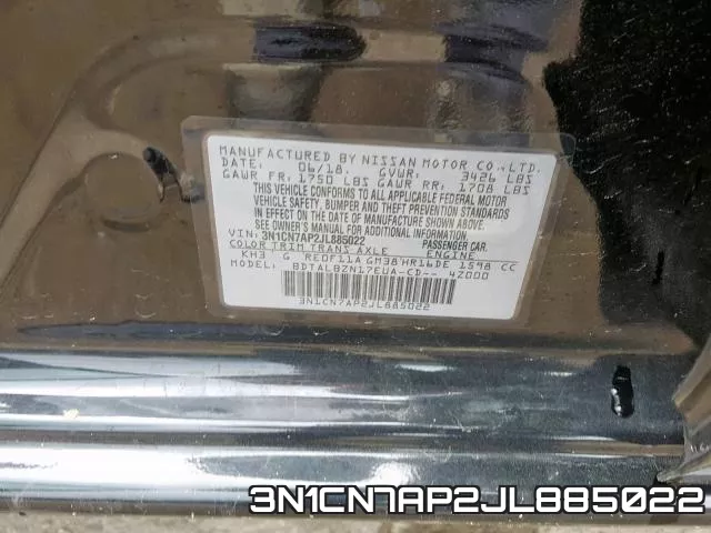 3N1CN7AP2JL885022 фото 2