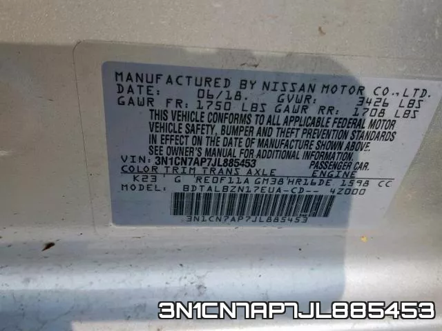 3N1CN7AP7JL885453 фото 2