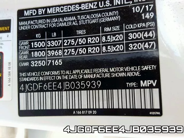4JGDF6EE4JB035939 фото 2