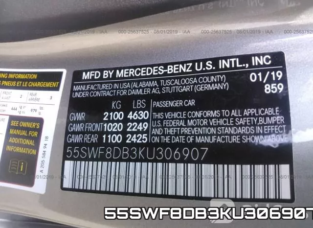 55SWF8DB3KU306907 фото 10