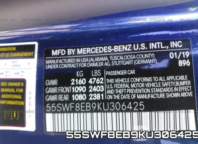 55SWF8EB9KU306425 фото 9