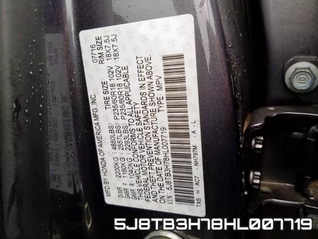 5J8TB3H78HL007719 фото 2