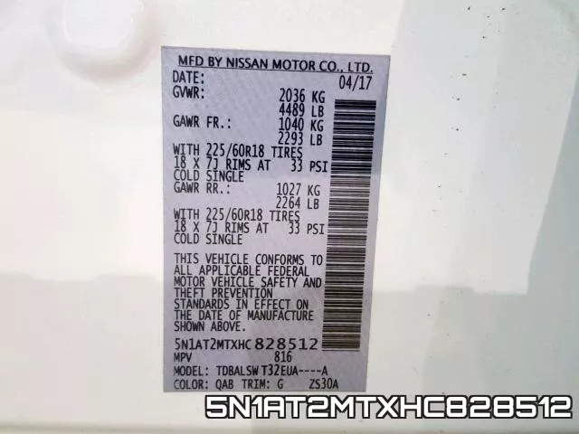 5N1AT2MTXHC828512 фото 2