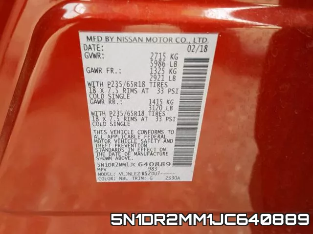 5N1DR2MM1JC640889 фото 2
