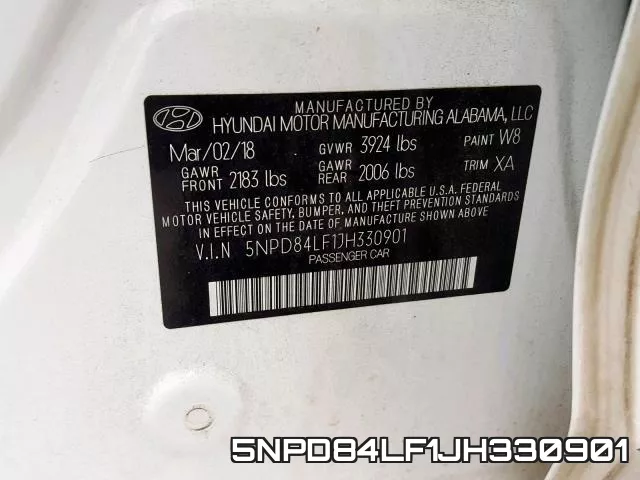 5NPD84LF1JH330901 фото 2