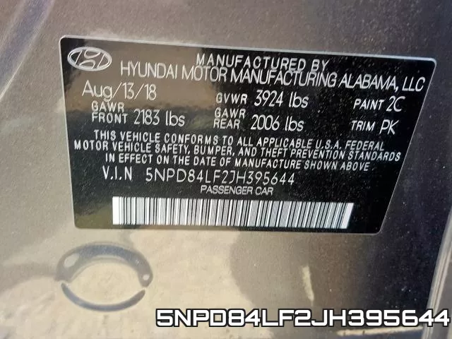 5NPD84LF2JH395644 фото 2