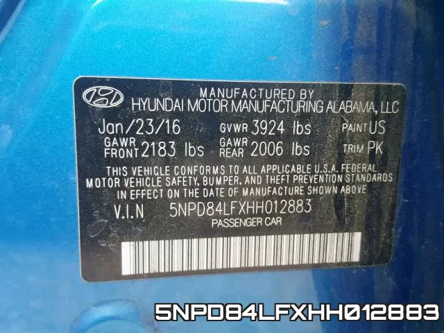 5NPD84LFXHH012883 фото 2