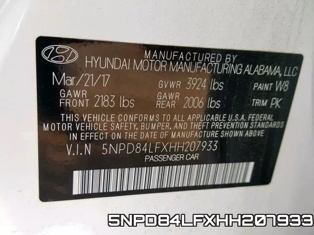 5NPD84LFXHH207933 фото 2