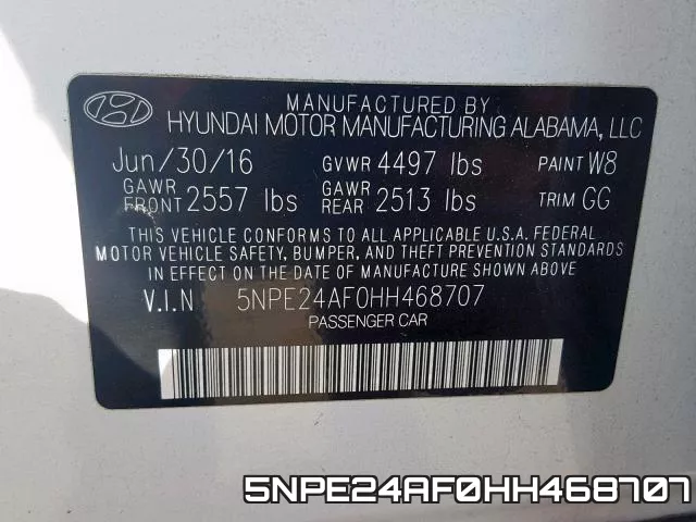 5NPE24AF0HH468707 фото 2