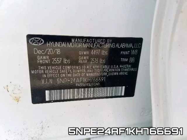 5NPE24AF1KH766691 фото 2