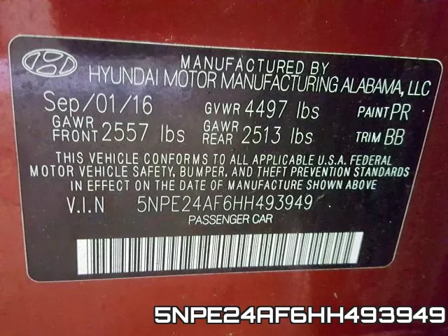 5NPE24AF6HH493949 фото 2