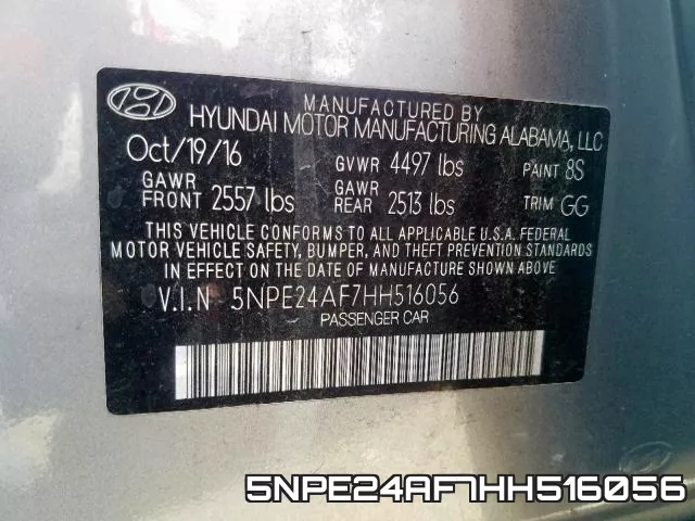 5NPE24AF7HH516056 фото 2