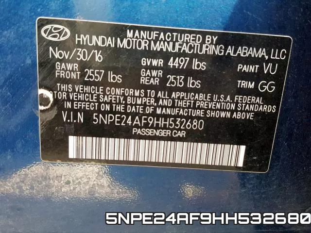 5NPE24AF9HH532680 фото 2