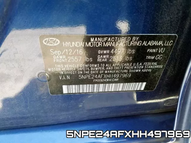 5NPE24AFXHH497969 фото 2