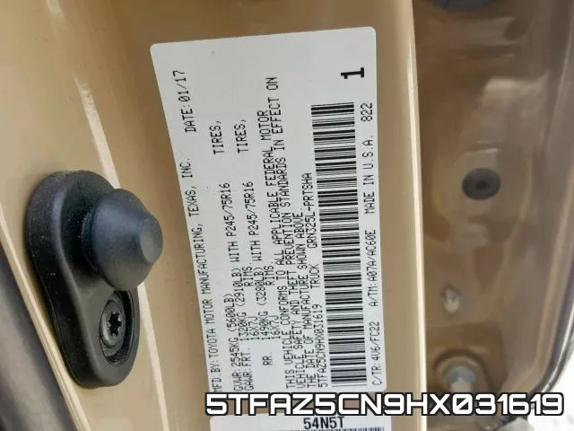 5TFAZ5CN9HX031619 фото 2