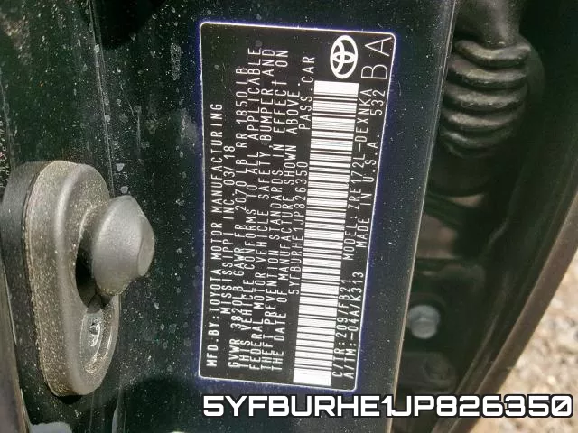 5YFBURHE1JP826350 фото 2