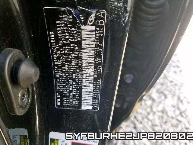 5YFBURHE2JP820802 фото 2