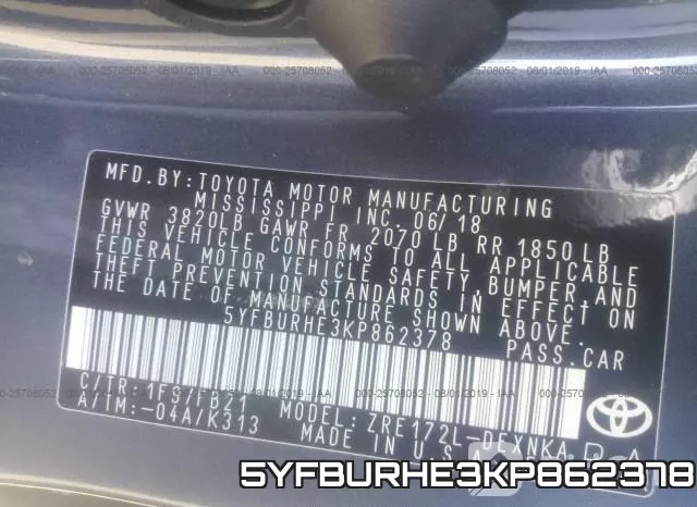 5YFBURHE3KP862378 фото 9