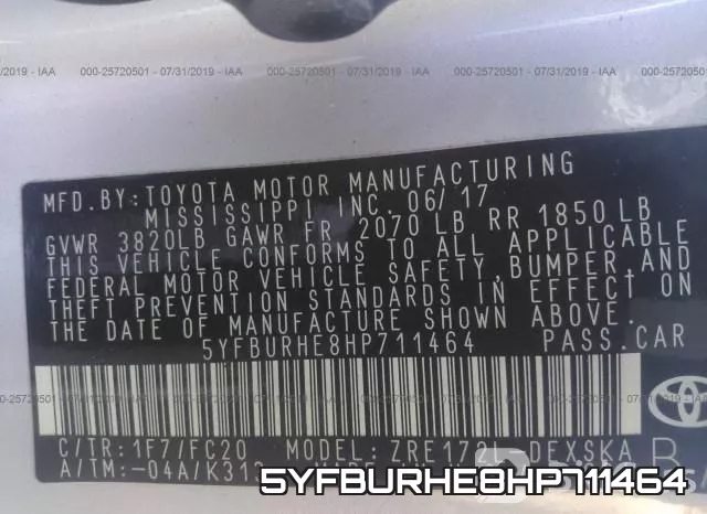 5YFBURHE8HP711464 фото 10