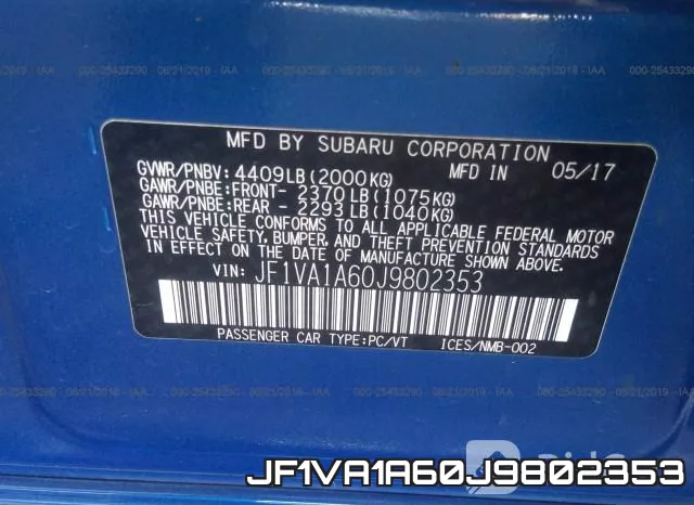JF1VA1A60J9802353 фото 10