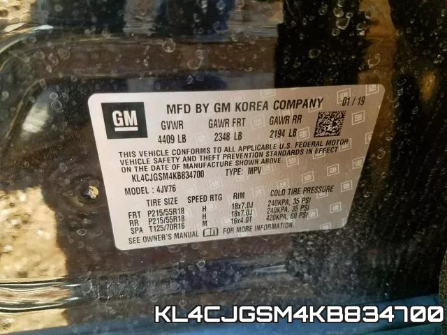 KL4CJGSM4KB834700 фото 2