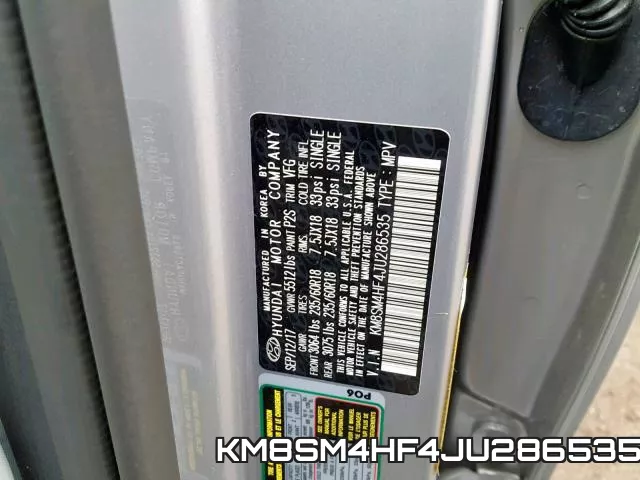 KM8SM4HF4JU286535 фото 2